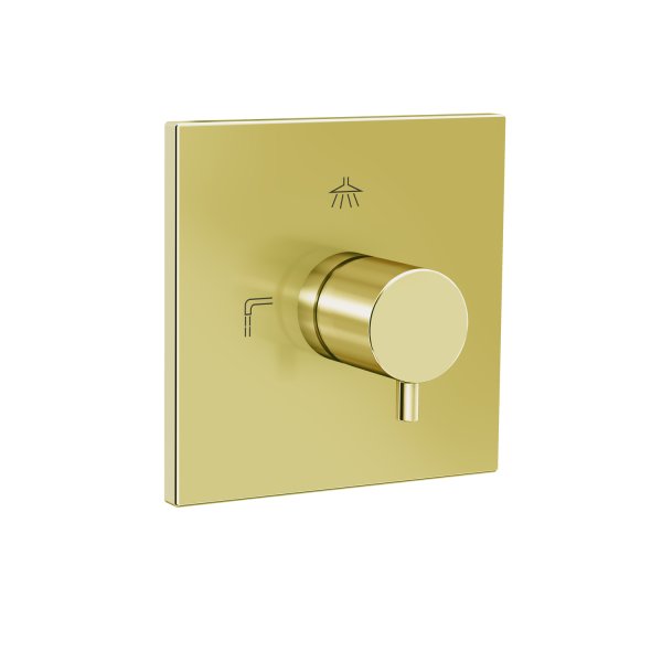 Vitra Root Square Built-In Thermostatic Mixer - Soft Gold