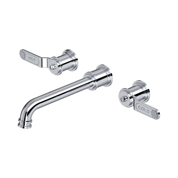 Perrin & Rowe Armstrong Armstrong Wall-Mounted Dual Lever Basin Mixer - Chrome