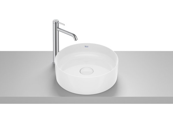 Roca Terra 390mm Round Countertop Basin - White