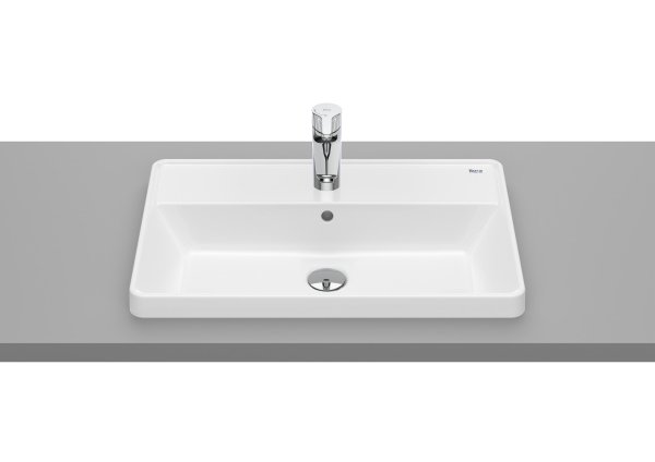 Roca The Gap Square 600mm 1 Taphole Inset Basin