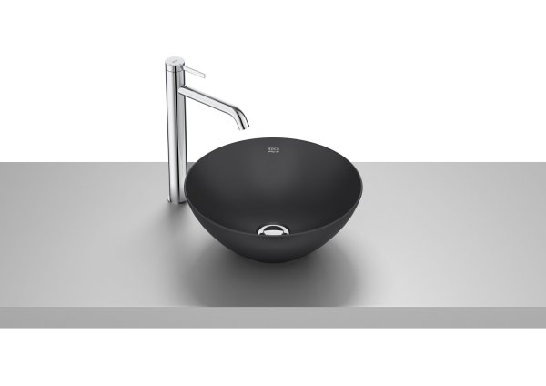 Roca Bol 350mm Round FINECERAMIC Countertop Basin - Matt Black