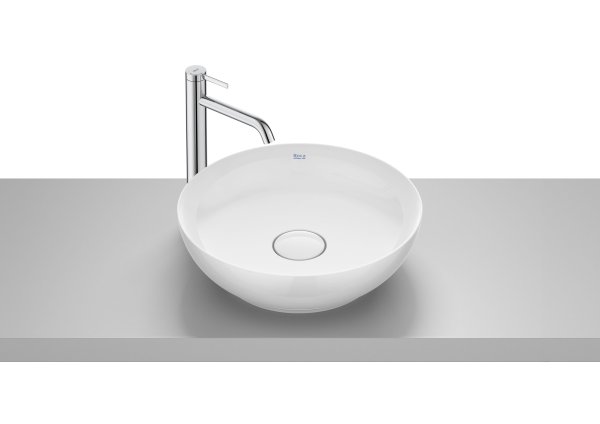 Roca Bol 425mm Round FINECERAMIC Countertop Basin - White