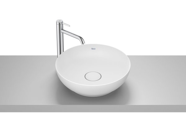Roca Bol 425mm Round FINECERAMIC Countertop Basin - Matt White
