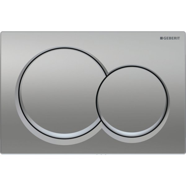 Geberit Alpha01 Round Dual Flush Plate - Matt Chrome
