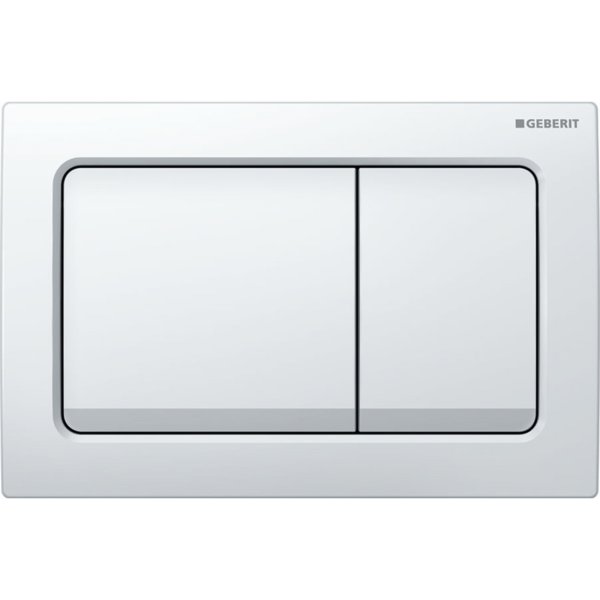 Geberit Alpha01 Sqaure Dual Flush Plate - White