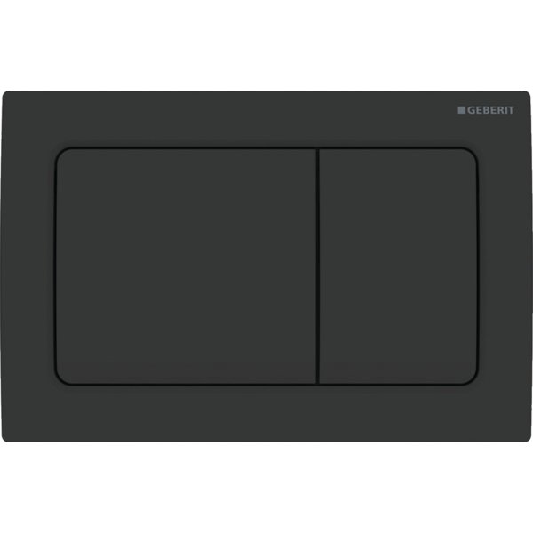 Geberit Alpha01 Sqaure Dual Flush Plate - Matt Black