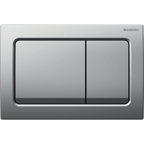 Geberit Alpha01 Sqaure Dual Flush Plate - Matt Chrome