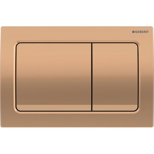 Geberit Alpha01 Sqaure Dual Flush Plate - Red Gold