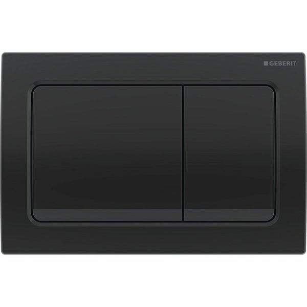 Geberit Alpha01 Sqaure Dual Flush Plate - Black Chrome