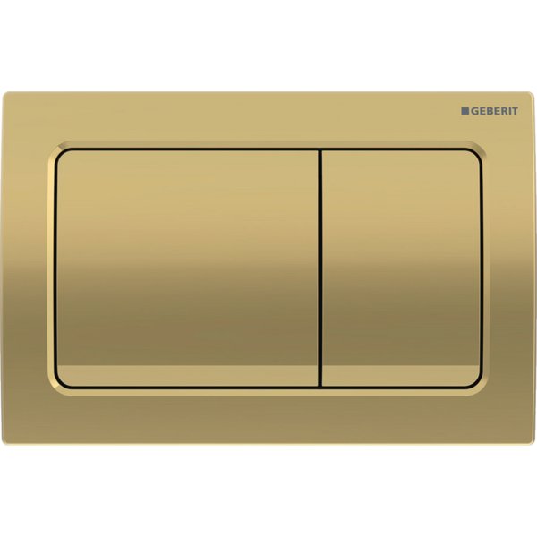 Geberit Alpha01 Sqaure Dual Flush Plate - Brass