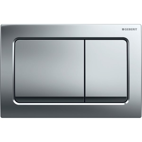 Geberit Alpha01 Sqaure Dual Flush Plate - Chrome