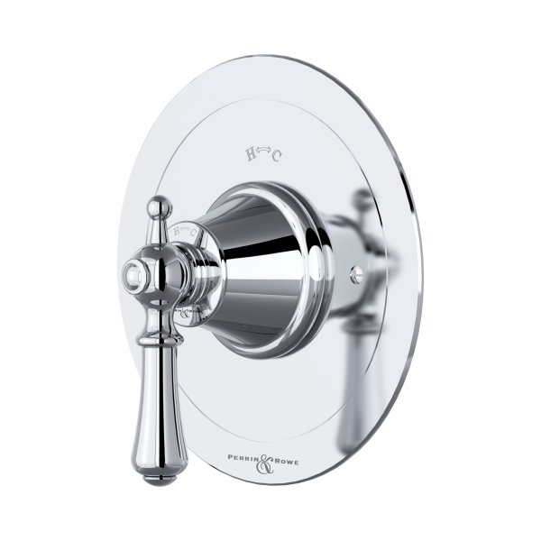Perrin & Rowe Georgian Concealed Thermostatic Shower Mixer with Lever Handle - Chrome