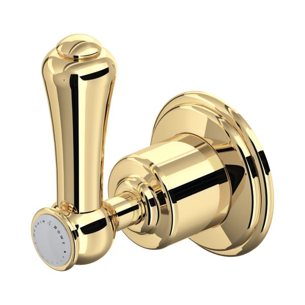 Perrin & Rowe Georgian Four-Way Diverter with Lever Handle - Polished Brass