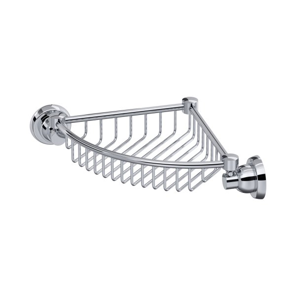 Perrin & Rowe Langbourn Corner Basket - Chrome