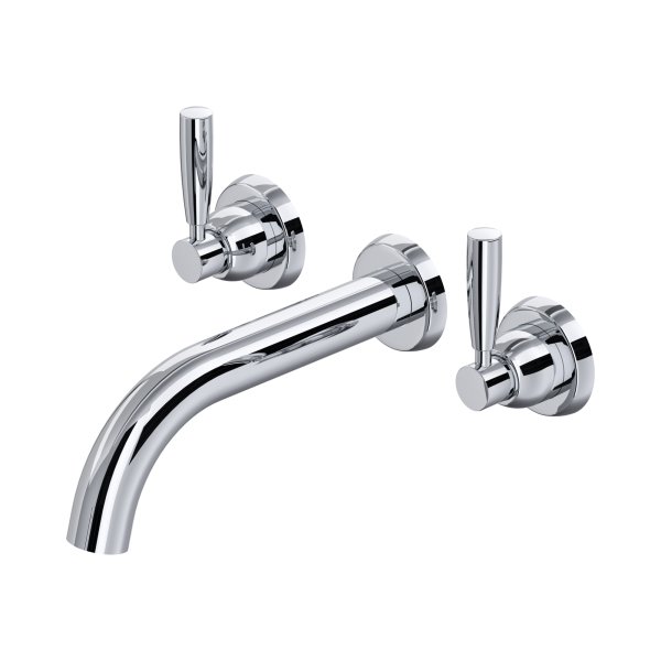 Perrin & Rowe Langbourn Three-Hole Wall-Mounted Bath Set - Chrome