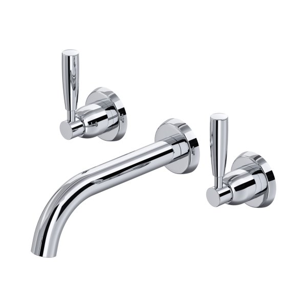 Perrin & Rowe Langbourn Wall-Mounted Three-Hole Basin Set - Chrome
