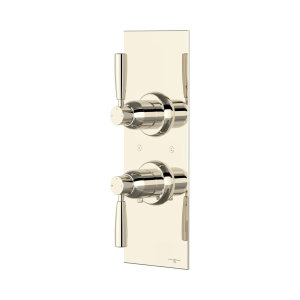 Perrin & Rowe Langbourn Concealed Thermostatic Shower Mixer With Shut-Off Valve - Nickel