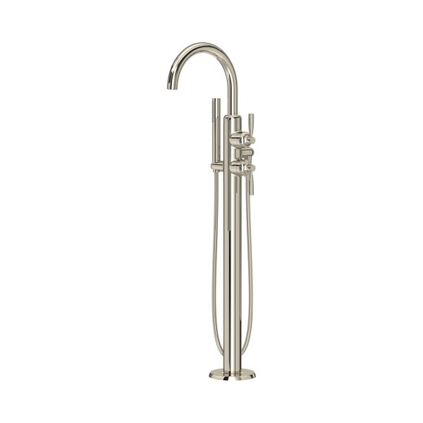 Perrin & Rowe Langbourn Freestanding Thermostatic Bath-Shower Mixer - Nickel