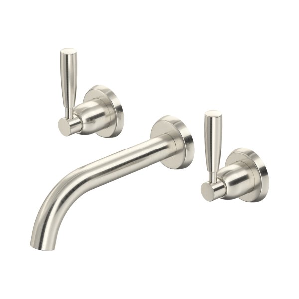 Perrin & Rowe Langbourn Wall-Mounted Three-Hole Basin Set - Pewter