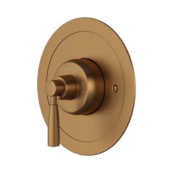 Perrin & Rowe Langbourn Concealed Thermostatic Shower Mixer with Lever Handle (Round) - English Bronze