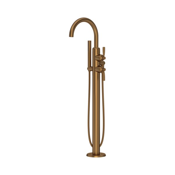 Perrin & Rowe Langbourn Freestanding Thermostatic Bath-Shower Mixer - English Bronze