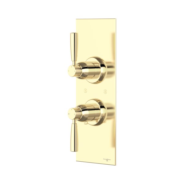 Perrin & Rowe Langbourn Concealed Thermostatic Shower Mixer With Shut-Off Valve - Gold