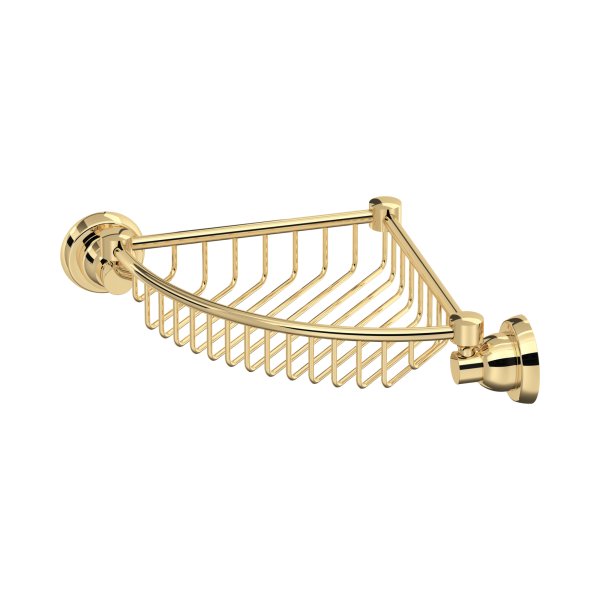 Perrin & Rowe Langbourn Corner Basket - Polished Brass