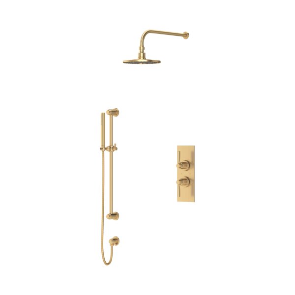 Perrin & Rowe Langbourn Shower Set 1 - Satin Brass