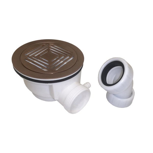 Scudo 90mm Fast Flow Shower Tray Waste - Brushed Bronze