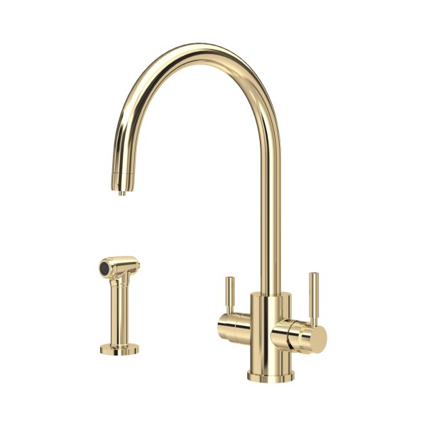 Perrin & Rowe Juliet 3-in-1 Instant Hot Water Tap with Rinse - Gold