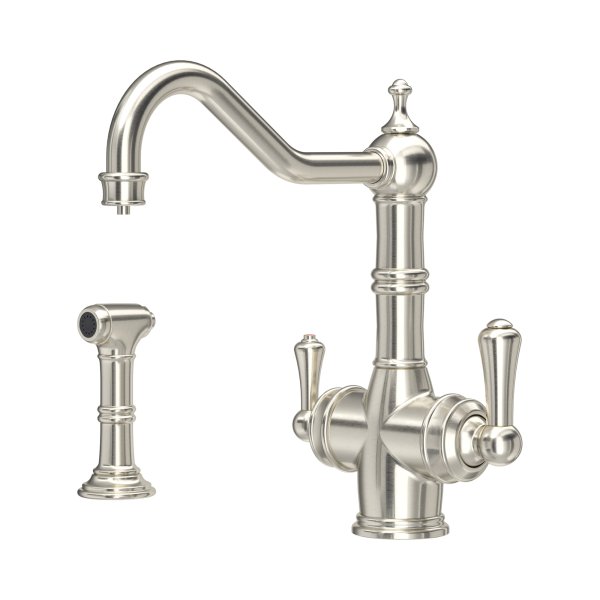 Perrin & Rowe Provence 3-in-1 Instant Hot Water Tap with Rinse - Pewter