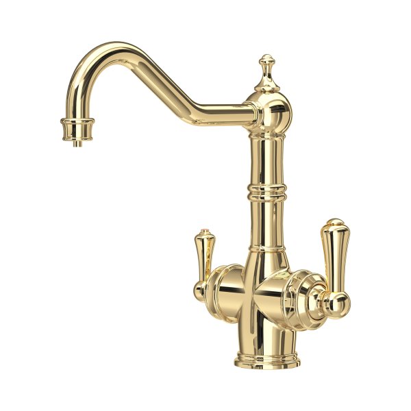 Perrin & Rowe Provence 3-in-1 Instant Hot Water Tap - Polished Brass
