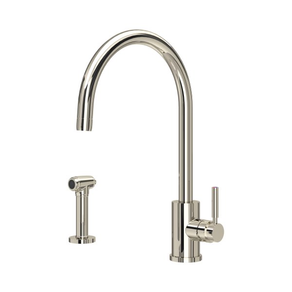 Perrin & Rowe Juliet Single Lever Sink Mixer with Rinse - Nickel