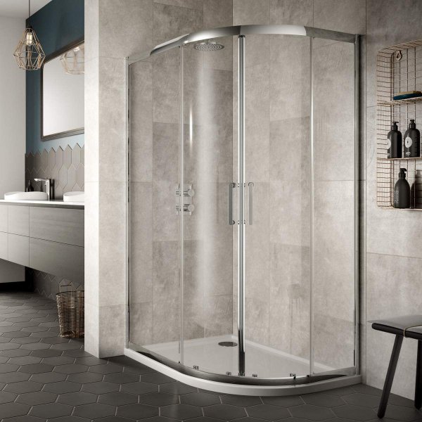 Sommer 8 Double Offset Door Quadrant Shower Enclosure 1200 x 800mm - Chrome