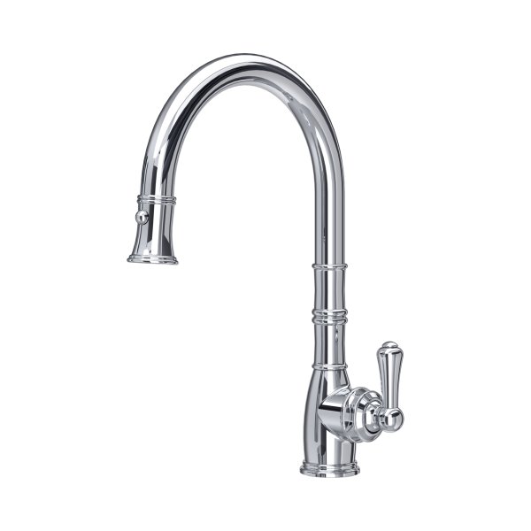 Perrin & Rowe Provence Monobloc Sink Mixer with Pull-Down Rinse - Chrome
