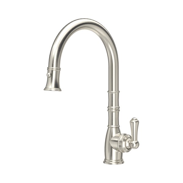 Perrin & Rowe Provence Monobloc Sink Mixer with Pull-Down Rinse - Pewter
