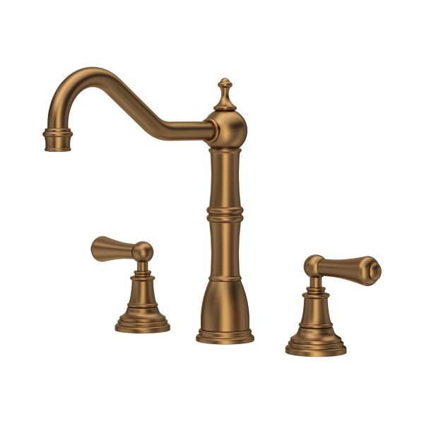 Perrin & Rowe Provence Widespread Sink Mixer - English Bronze