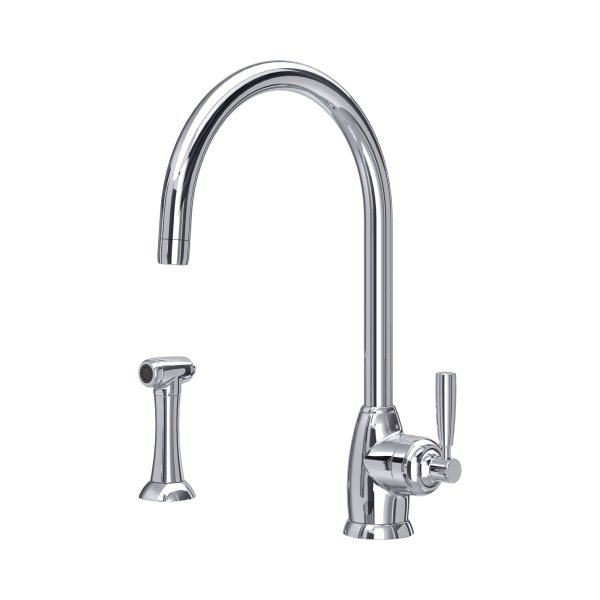 Perrin & Rowe Langbourn Monobloc Sink Mixer with Rinse - Chrome