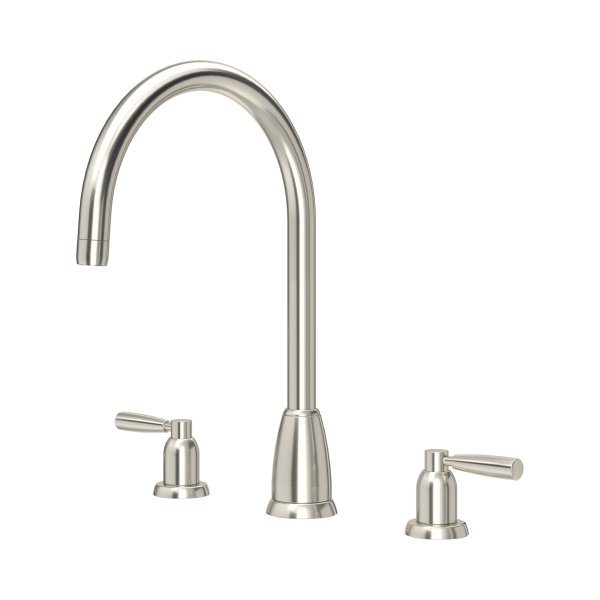 Perrin & Rowe Langbourn Widespread Sink Mixer - Pewter