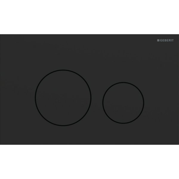 Geberit Sigma40 Round Dual Flush Plate - Matt Black