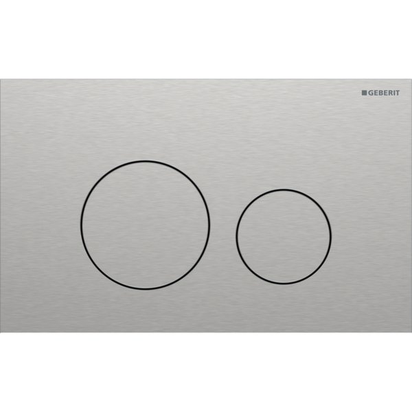 Geberit Sigma40 Round Dual Flush Plate - Brushed Stainless Steel