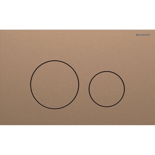 Geberit Sigma40 Round Dual Flush Plate - Brushed Red Gold