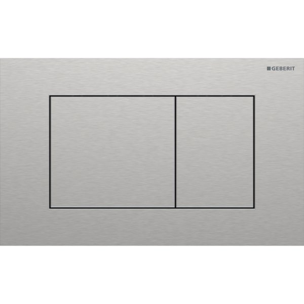 Geberit Sigma40 Square Dual Flush Plate - Brushed Stainless Steel