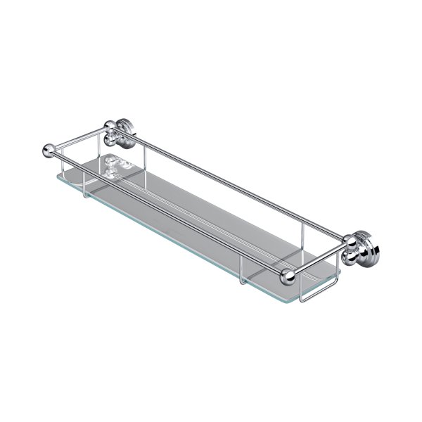 Perrin & Rowe Traditional 510mm Glass Shelf - Chrome