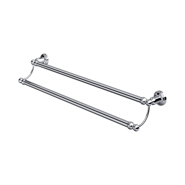 Perrin & Rowe Traditional 648mm Double Towel Rail - Chrome