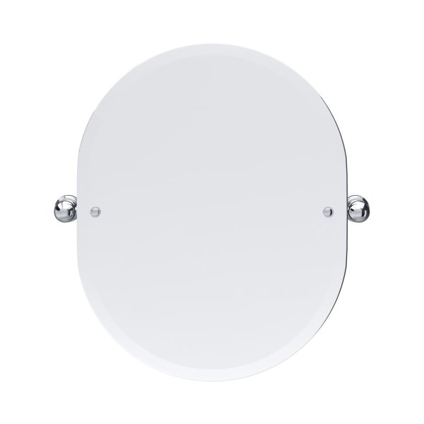 Perrin & Rowe Traditional 625 x 500mm Oval Mirror - Chrome