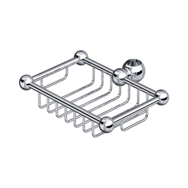 Perrin & Rowe Traditional Sliding Rail Soap Basket - Chrome