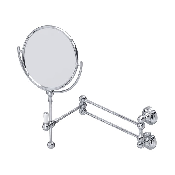 Perrin & Rowe Traditional Wall-Mounted Shaving Mirror - Chrome