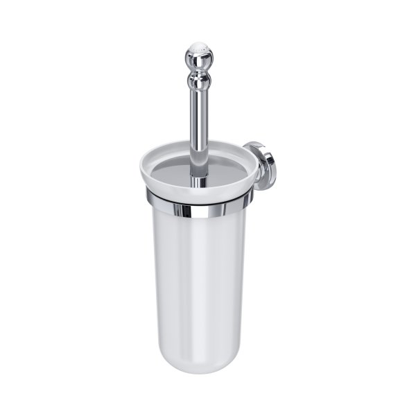 Perrin & Rowe Traditional Wall-Mounted Toilet Brush Holder - Chrome