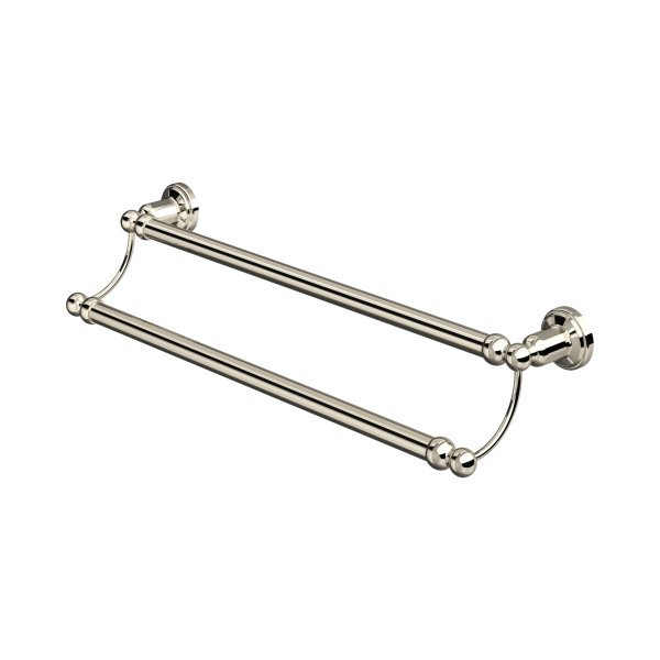 Perrin & Rowe Traditional 495mm Double Towel Rail - Nickel